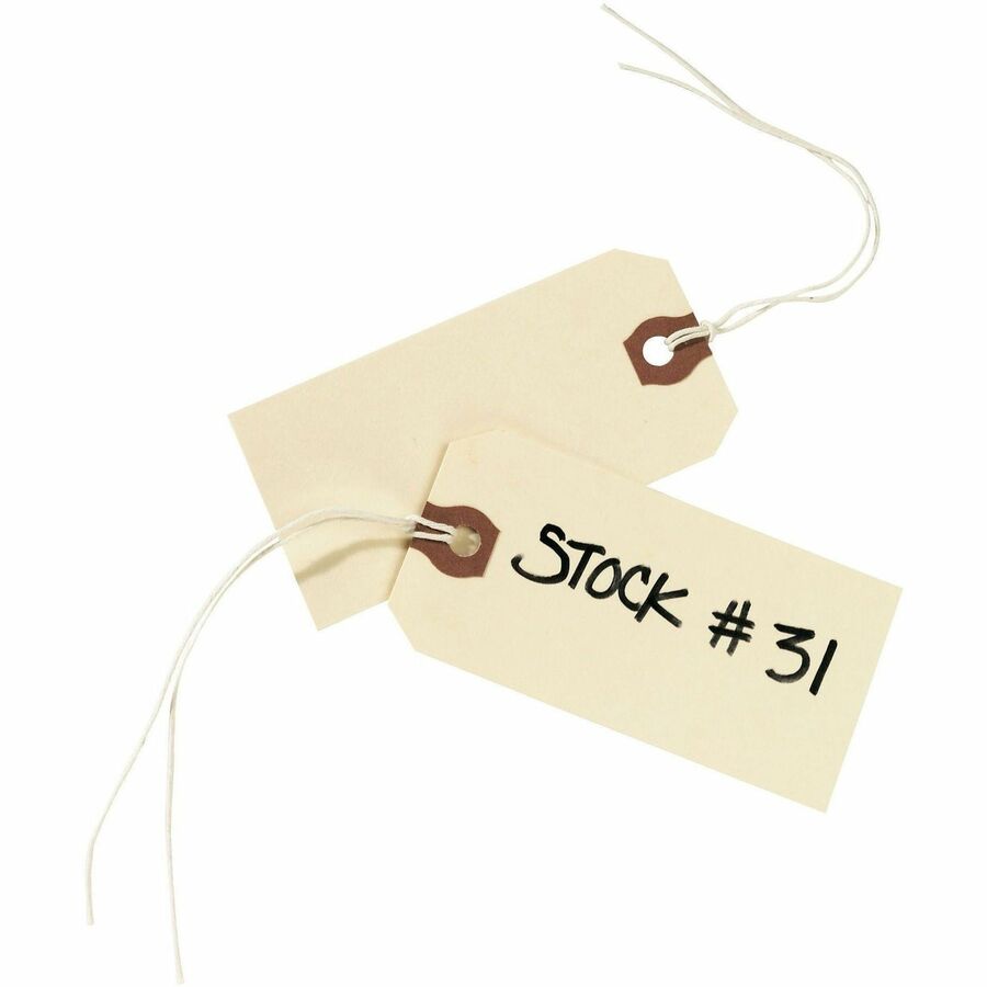 Avery® Shipping Tags, Manila, Strung, 6-1/4" x 3-1/8" , 1,000 Tags (12508) - #9 - 6.20" Length x 3.13" Width - Rectangul