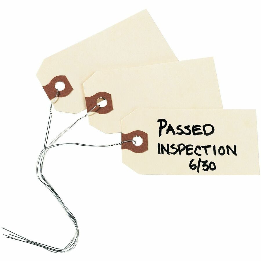 Avery® Shipping Tags with Wire, 11.5 pt. Stock, 2-3/4"x1-3/8" , 1,000 Manila Hang Tags - #26 - 2.75" Length x 1.37" Widt