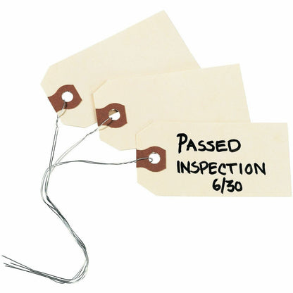 Avery® Shipping Tags with Wire, 11.5 pt. Stock, 3-1/4" x 1-5/8" , 1,000 Manila Hang Tags - #26 - 3.20" Length x 1.62" Wi