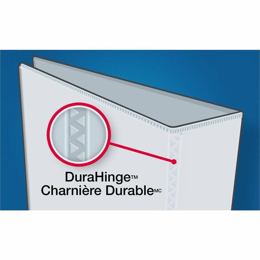 Avery Durable View Binder - 1/2" Binder Capacity - Letter - 8 1/2" x 11" Sheet Size - 375 Sheet Capacity - 375 x 1.50" R