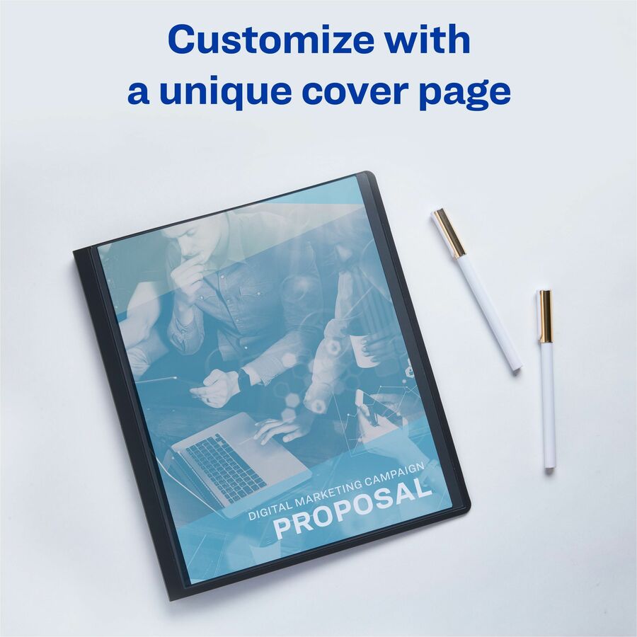 Avery® Letter Report Cover - 1/2" Folder Capacity - 8 1/2" x 11" - 50 Sheets Capacity - 3 Fastener - Polypropylene - Cle