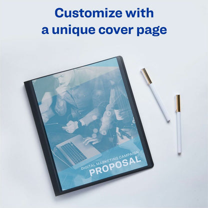 Avery® Letter Report Cover - 1/2" Folder Capacity - 8 1/2" x 11" - 50 Sheets Capacity - 3 Fastener - Polypropylene - Cle