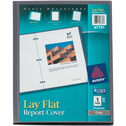 Avery® Letter Report Cover - 1/2" Folder Capacity - 8 1/2" x 11" - 50 Sheets Capacity - 3 Fastener - Polypropylene - Cle