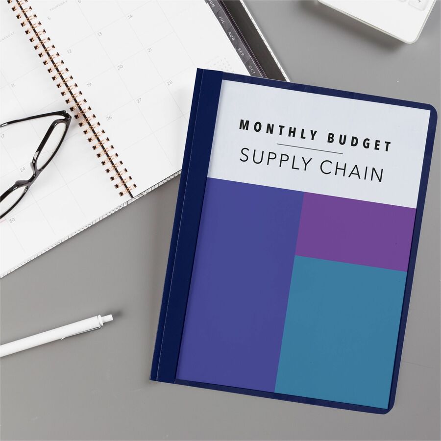 Avery® Letter Report Cover - 8 1/2" x 11" - 20 Sheets Capacity - 3 x Double Prong Fastener - 1/2" for Folder - Metal, Po