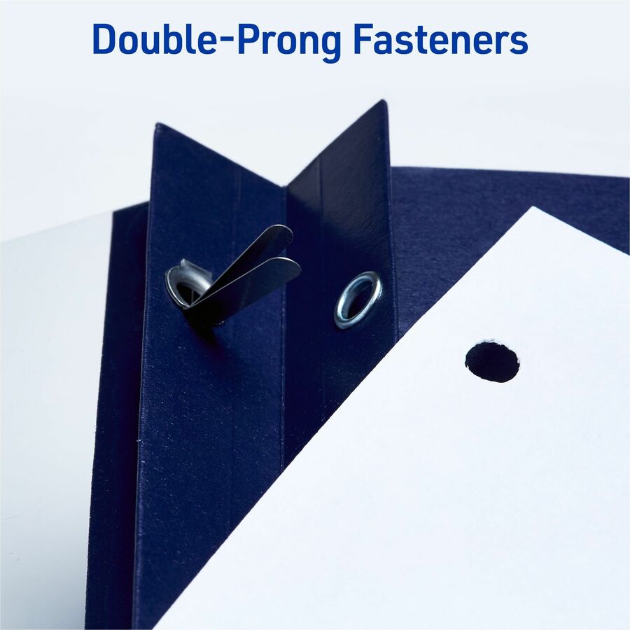Avery® Letter Report Cover - 8 1/2" x 11" - 20 Sheets Capacity - 3 x Double Prong Fastener - 1/2" for Folder - Metal, Po