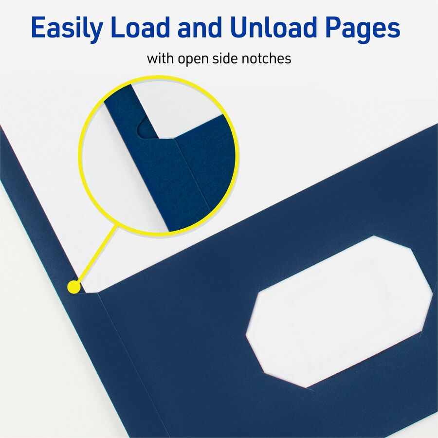Avery® Letter Report Cover - 8 1/2" x 11" - 70 Sheets Capacity - 3 x 3-prong Fastener - 1/2" for Folder - 2 Internal Poc