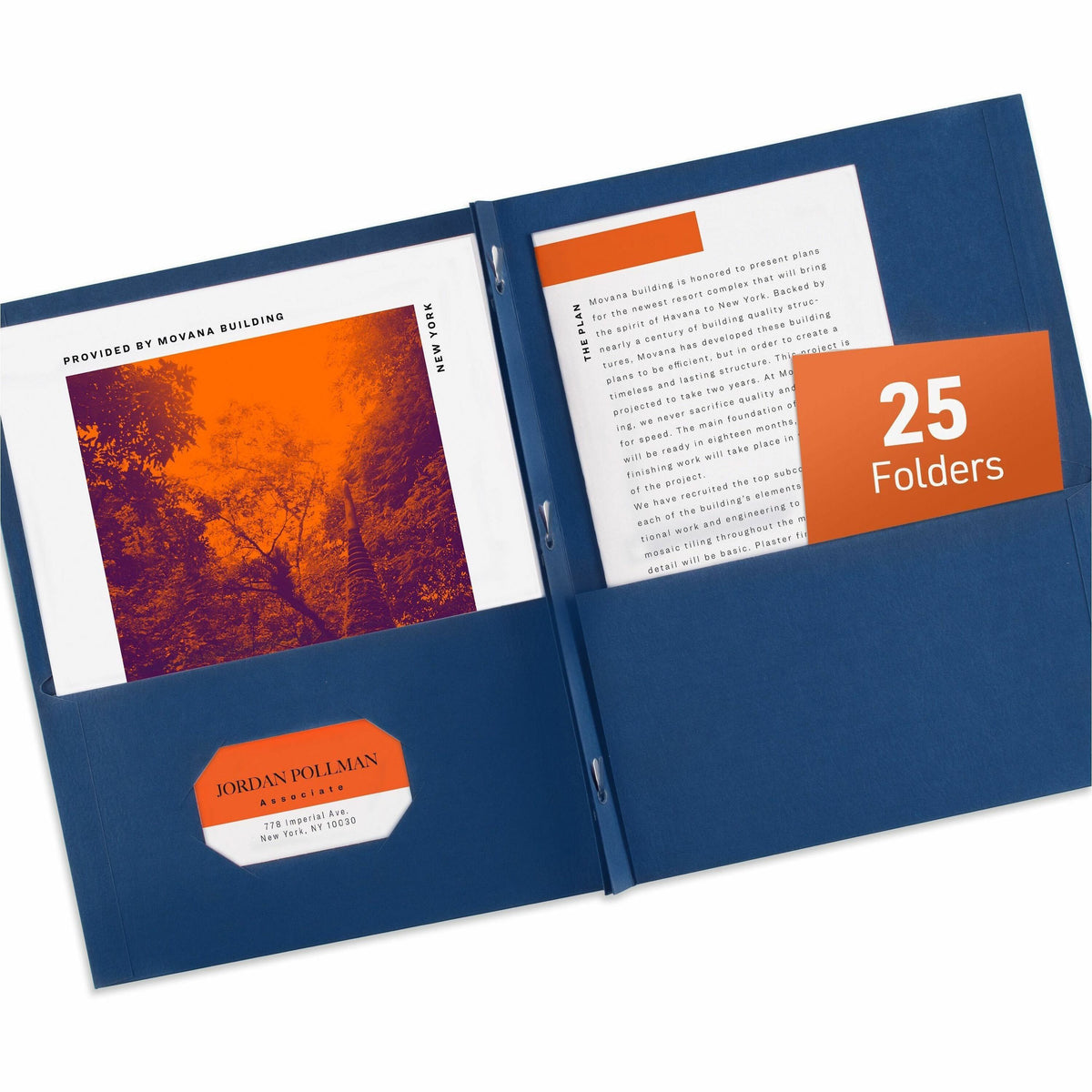 Avery® Letter Report Cover - 8 1/2" x 11" - 70 Sheets Capacity - 3 x 3-prong Fastener - 1/2" for Folder - 2 Internal Poc