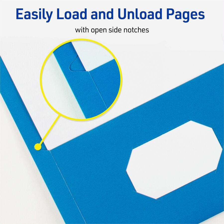 Avery® Letter Report Cover - 8 1/2" x 11" - 70 Sheets Capacity - 3 x 3-prong Fastener - 1/2" for Folder - 2 Internal Poc