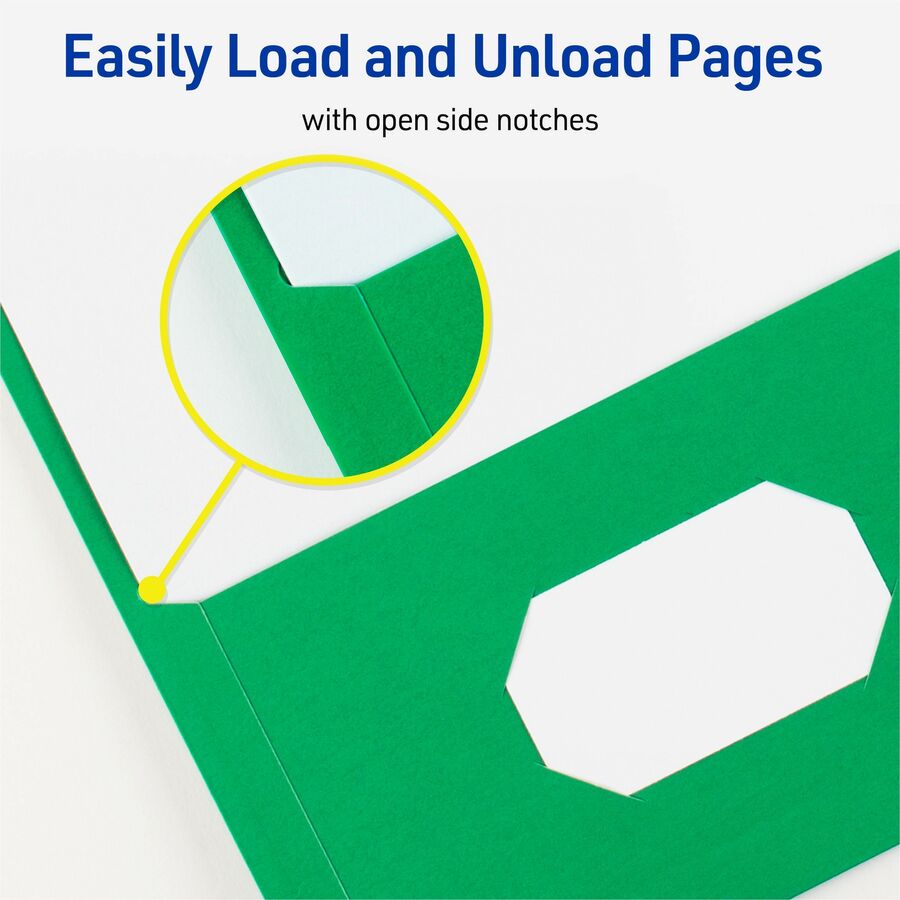 Avery® Letter Report Cover - 8 1/2" x 11" - 70 Sheets Capacity - 3 x 3-prong Fastener - 1/2" for Folder - 2 Internal Poc