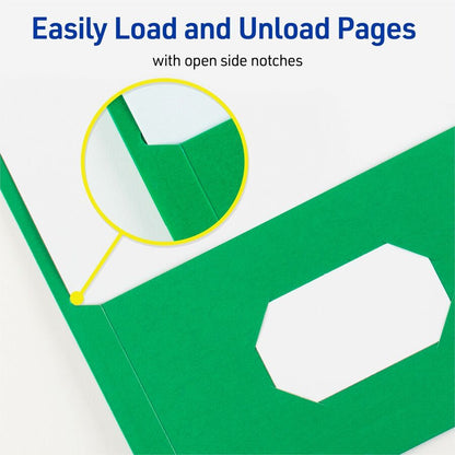 Avery® Letter Report Cover - 8 1/2" x 11" - 70 Sheets Capacity - 3 x 3-prong Fastener - 1/2" for Folder - 2 Internal Poc