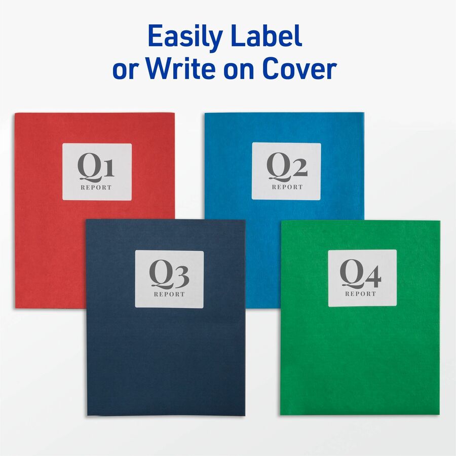Avery® Letter Report Cover - 8 1/2" x 11" - 70 Sheets Capacity - 3 x 3-prong Fastener - 1/2" for Folder - 2 Internal Poc