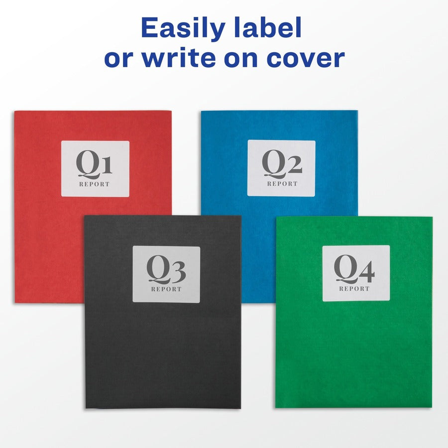 Avery® Letter Report Cover - 8 1/2" x 11" - 70 Sheets Capacity - 3 x 3-prong Fastener - 1/2" for Folder - 2 Internal Poc