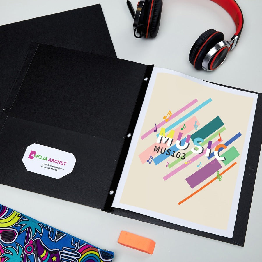 Avery® Letter Report Cover - 8 1/2" x 11" - 70 Sheets Capacity - 3 x 3-prong Fastener - 1/2" for Folder - 2 Internal Poc