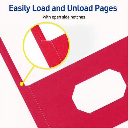 Avery® Letter Report Cover - 8 1/2" x 11" - 70 Sheets Capacity - 3 x 3-prong Fastener - 1/2" for Folder - 2 Internal Poc