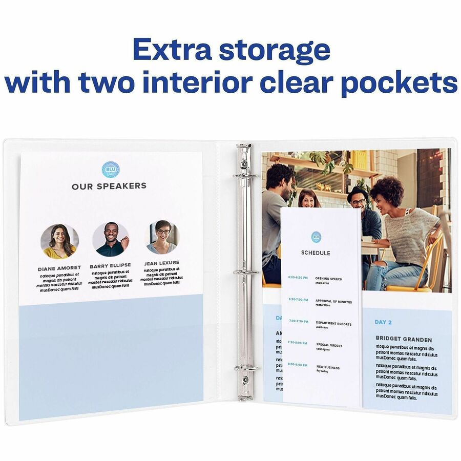 Avery® Heavy-Duty Framed View 3-Ring Binder - 1/2" Binder Capacity - Letter - 8 1/2" x 11" Sheet Size - 135 Sheet Capaci