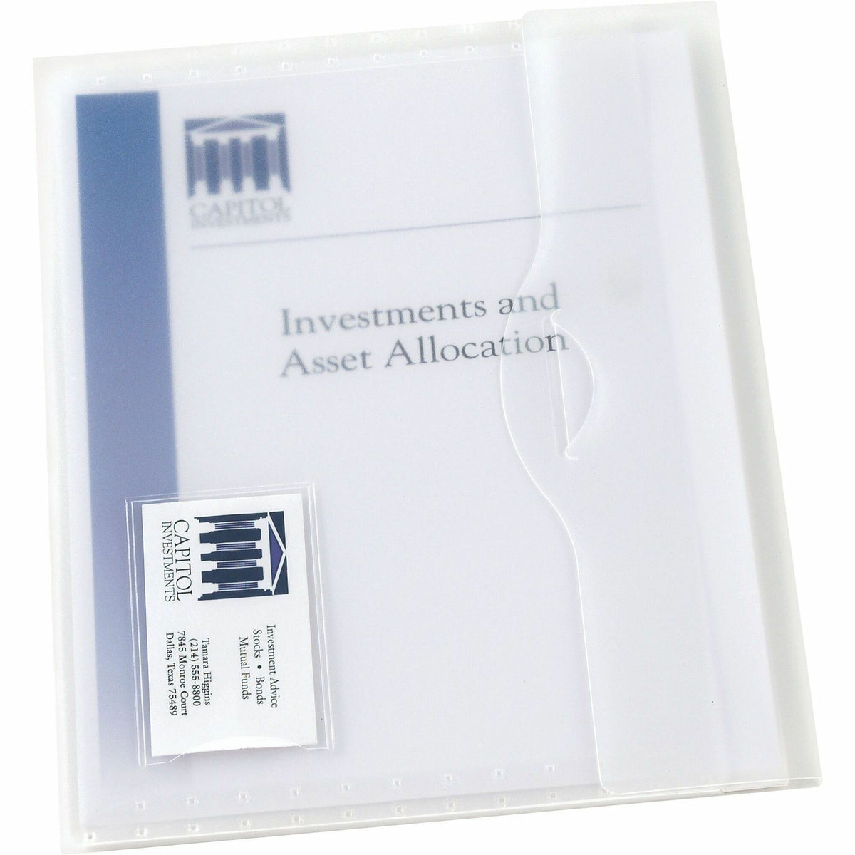 The Mighty Badge® by Avery® Letter File Wallet - 8 1/2" x 11" - 50 Sheets Capacity - 1 Front Pocket - Poly - Clear - 0% 