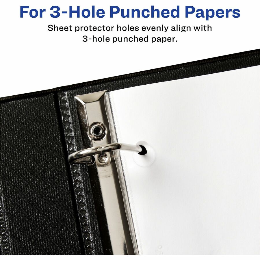 Avery® Page Size Sheet Protectors - 1 x Sheet Capacity - For Letter 8 1/2" x 11" Sheet - Ring Binder - Clear - Polypropy