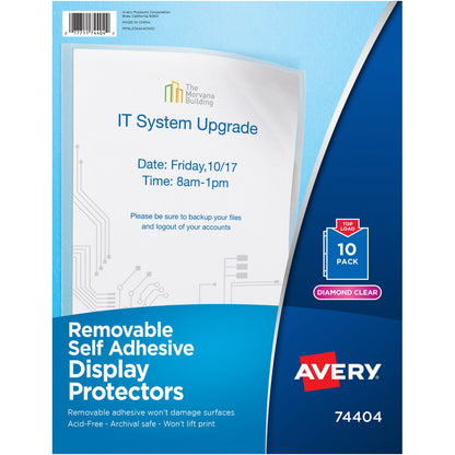Avery® Display Protectors - 20 x Sheet Capacity - For Letter 8 1/2" x 11" Sheet - Top Loading - Clear - Polypropylene - 