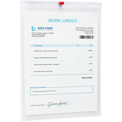 Avery® Vinyl File Pocket - 9" x 12" - Vinyl - Clear - 10 / Pack