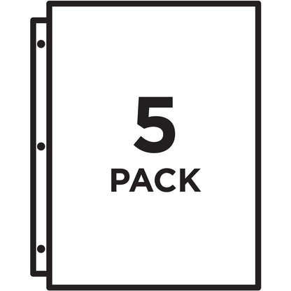 Avery® Durable Letter Vinyl File Pocket - 8 1/2" x 11" - 20 Sheets Capacity - 3 Pocket - Polypropylene - Assorted - 5 / 