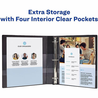 Avery® Heavy-duty Binder - One-Touch Rings - DuraHinge - 1 1/2" Binder Capacity - Letter - 8 1/2" x 11" Sheet Size - 400