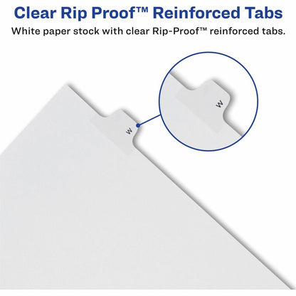 Avery® Allstate-Style Individual Legal Dividers - 25 x Divider(s) - Side Tab(s) - 3 - 1 Tab(s)/Set - 8.5" Divider Width 