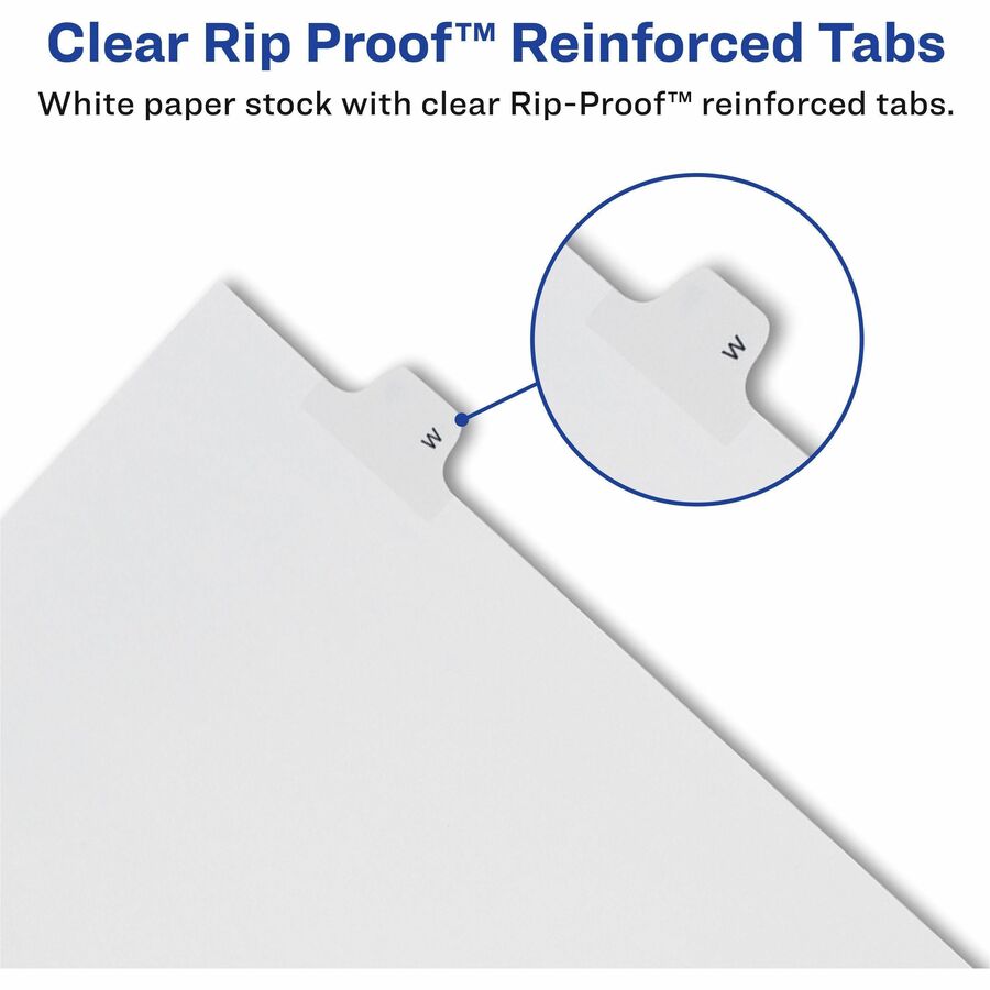 Avery® Allstate-Style Individual Legal Dividers - 25 x Divider(s) - Side Tab(s) - 4 - 1 Tab(s)/Set - 8.5" Divider Width 