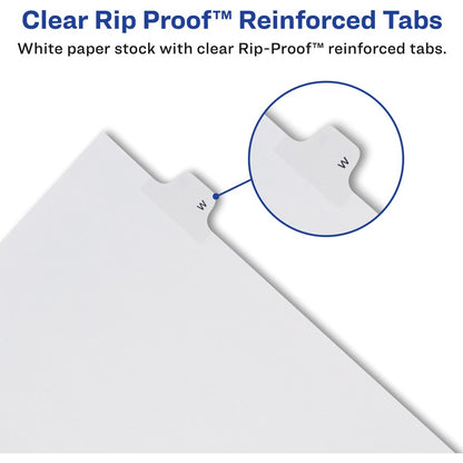 Avery® Allstate-Style Individual Legal Dividers - 25 x Divider(s) - Side Tab(s) - 85 - 1 Tab(s)/Set - 8.5" Divider Width