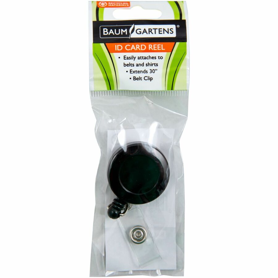 SICURIX Badge Holder - Plastic - Black - 1 Each