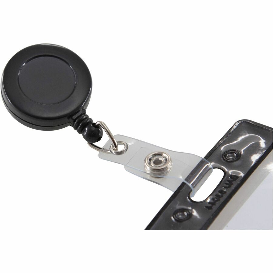 SICURIX 68844 Badge Holder - Plastic - Black - Compact - 1 Each