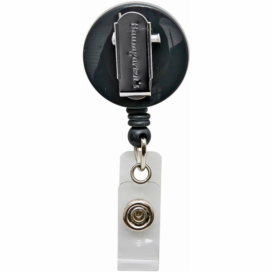SICURIX 68844 Badge Holder - Plastic - Black - Compact - 1 Each