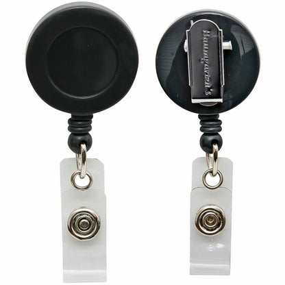 SICURIX 68844 Badge Holder - Plastic - Black - Compact - 1 Each