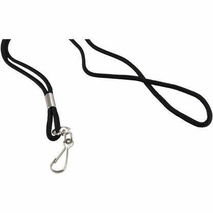 SICURIX Standard Rope Lanyard - Standard - Hook Attachment - 36" Length - Black - Nylon - 12 / Pack