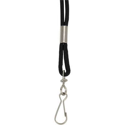 SICURIX Standard Rope Lanyard - Standard - Hook Attachment - 36" Length - Black - Nylon - 12 / Pack