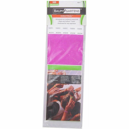 SICURIX Standard Dupont Tyvek Security Wristband - Standard - 0.7" Height x 10" Width - Purple - Tyvek - 100 / Pack