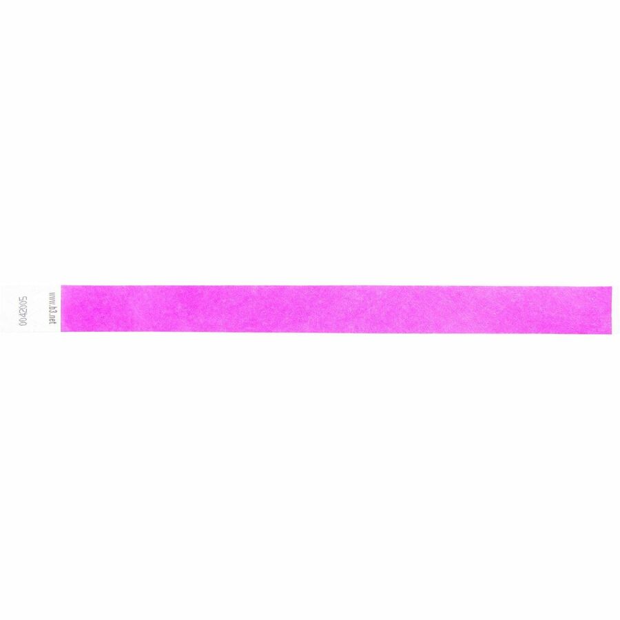 SICURIX Standard Dupont Tyvek Security Wristband - Standard - 0.7" Height x 10" Width - Purple - Tyvek - 100 / Pack