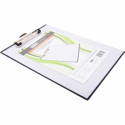 Baumgartens Quick Reference Clipboard - 9" x 12" Sheet Size - Vinyl - Clear - 1 Each
