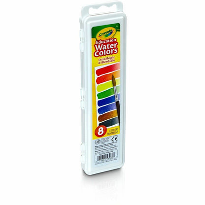 Crayola Educational Water Colors Oval Pans - 8 Color(s) - Assorted - 3.80 oz - 8 / Set