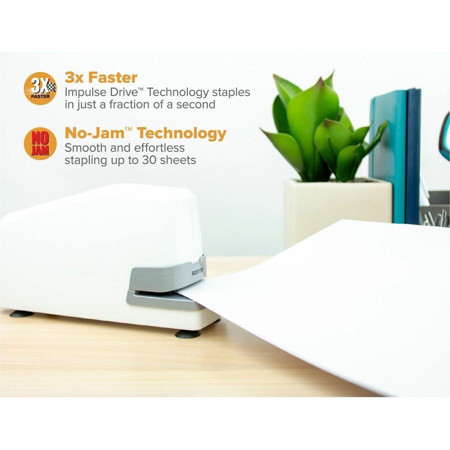 Bostitch Impulse 25 Electric Stapler - Staples Upto 25 Sheet - Holds Upto 210 Staple - Full Strip - Staple Size: 0.25" -