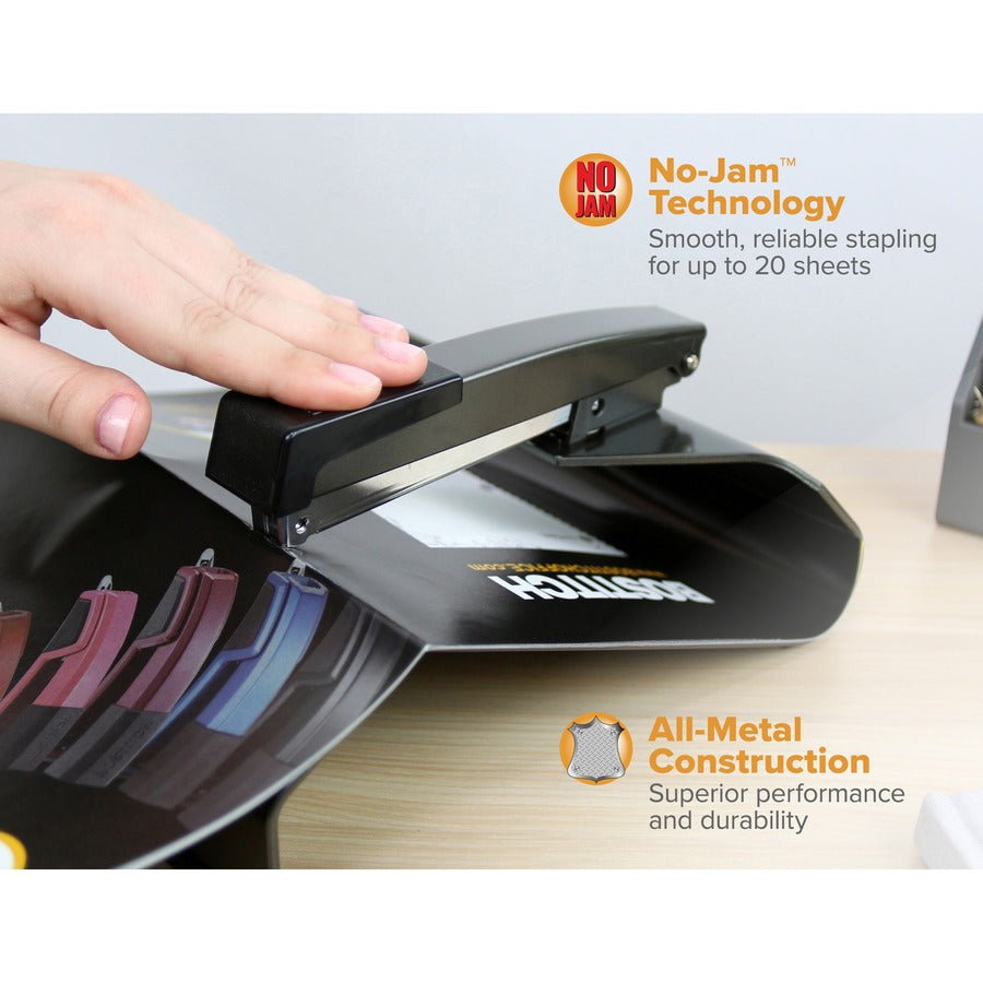 Bostitch Booklet Stapler - Staples Upto 20 Sheet of 16lb Paper - Holds Upto 210 Staple - Full Strip - Staple Size: 0.25"