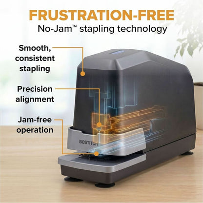 Bostitch B8 Impulse 45 Electric Stapler - Staples Upto 45 Sheet of 20lb Paper - Holds Upto 210 Staple - Full Strip - Sta