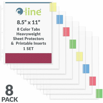 C-Line Top-Loading Sheet Protectors - For Letter 8 1/2" x 11" Sheet - Assorted - Polypropylene - 1 Set
