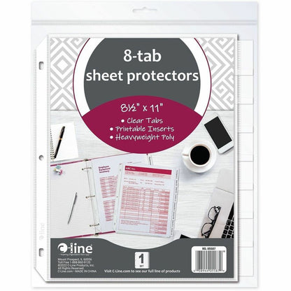 C-Line Top-Loading Sheet Protectors - For Letter 8 1/2" x 11" Sheet - Clear - Polypropylene - 1 Set