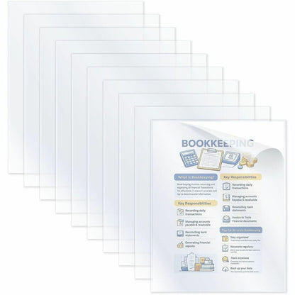 C-Line Letter Report Cover - 8 1/2" x 11" - 20 Sheets Capacity - Vinyl - Clear - 100 / Box