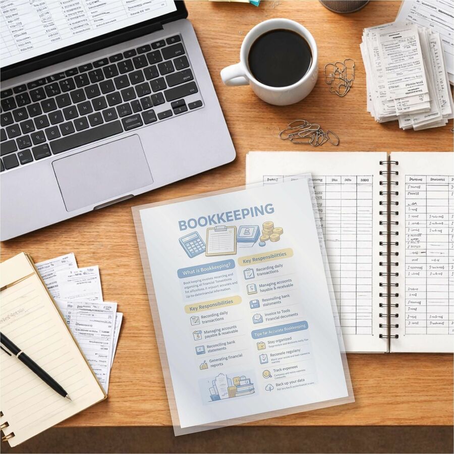 C-Line Letter Report Cover - 8 1/2" x 11" - 20 Sheets Capacity - Vinyl - Clear - 100 / Box