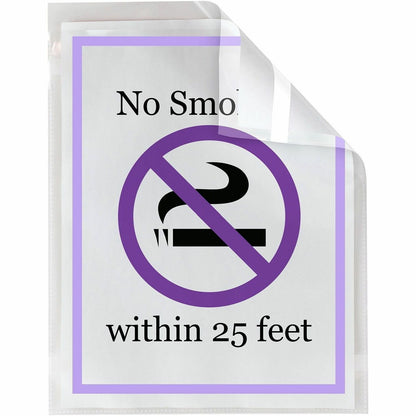 C-Line Letter Top Tab File Folder - 8 1/2" x 11" - Polypropylene - Clear - Peel & Stick - 10 / Pack
