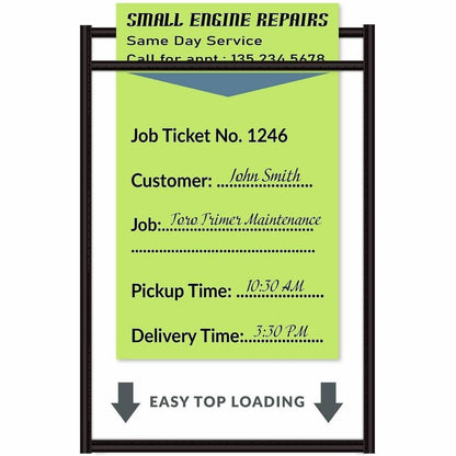 C-Line Stitched Vinyl Shop Ticket Holders - Support 4" x 6" Media - Vinyl - Clear, Black - Sturdy, Heavyweight - 25 / Bo