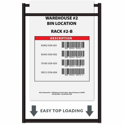 C-Line Stitched Vinyl Shop Ticket Holders - Support 6" x 9" Media - Vinyl - Black, Clear - Sturdy, Heavyweight, Reinforc
