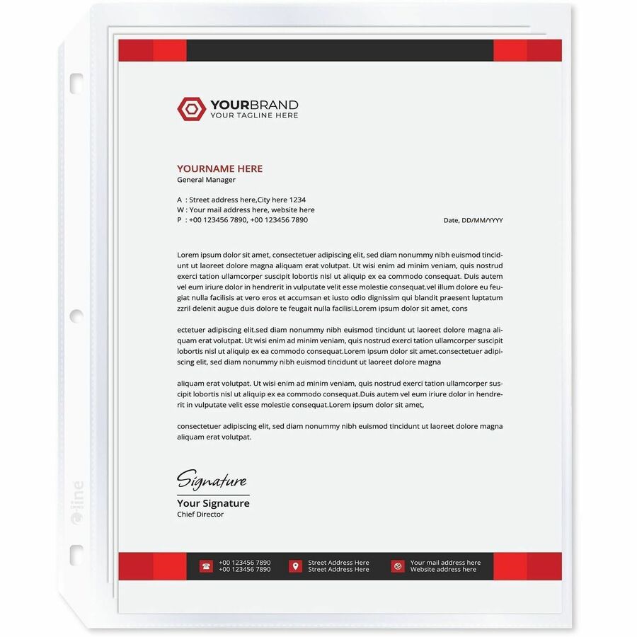 C-Line High-Capacity Top-Loading Sheet Protectors - 50 x Sheet Capacity - For Letter 8 1/2" x 11" Sheet - Clear - Polypr