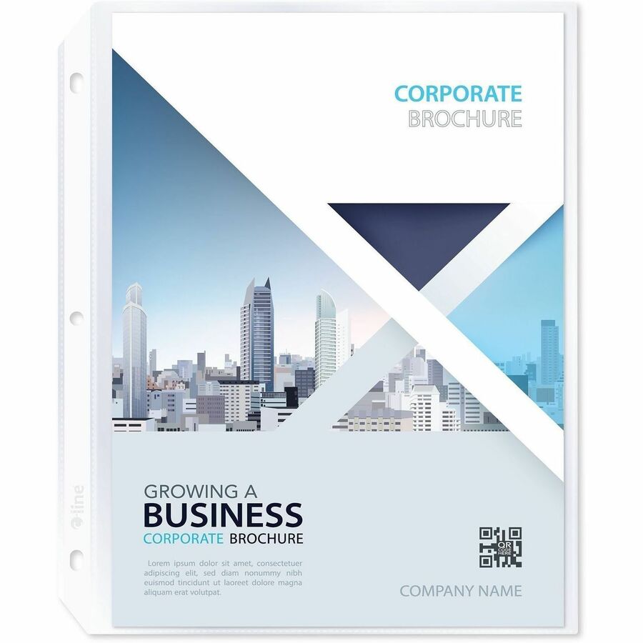 C-Line Heavyweight Top-Loading Sheet Protector - For Letter 8 1/2" x 11" Sheet - 3 x Holes - Ring Binder - Clear - Polyp